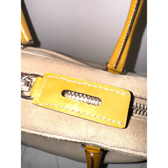 Hipster Prada Suede and Patent Leather Satchel with Loewe Dustbag - Picture 11 of 13